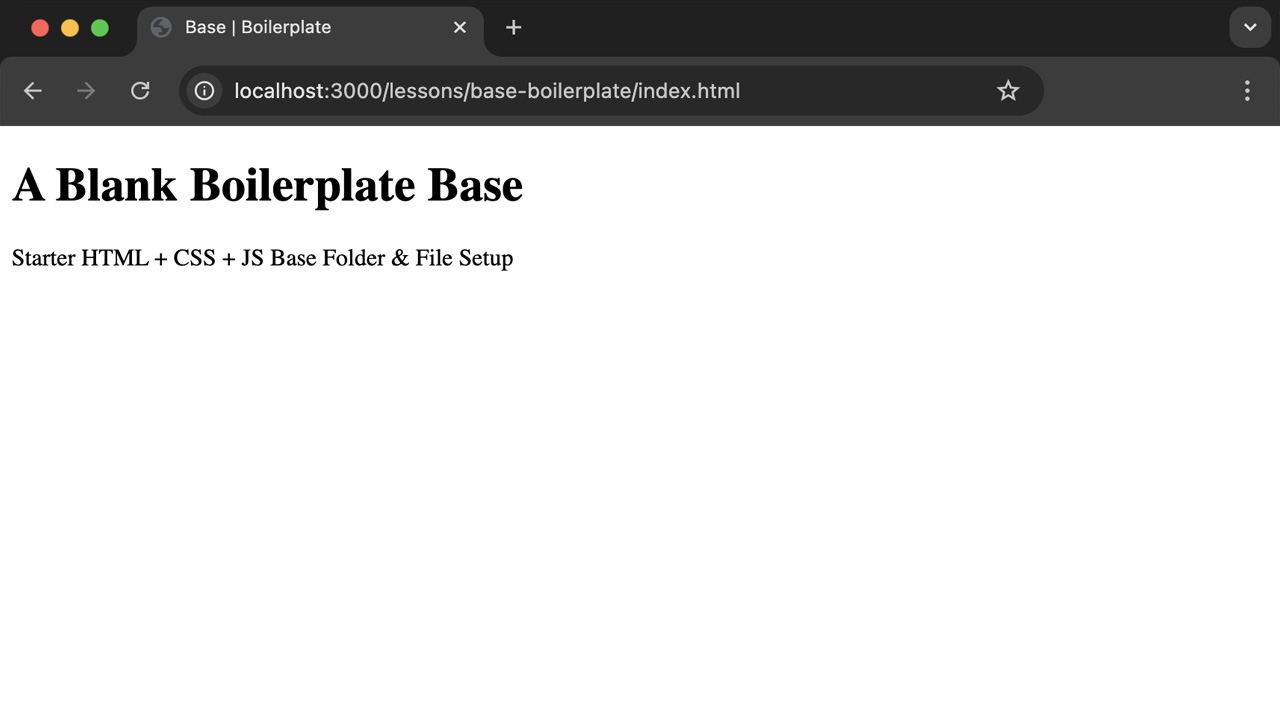 Base Biolerplate Starter