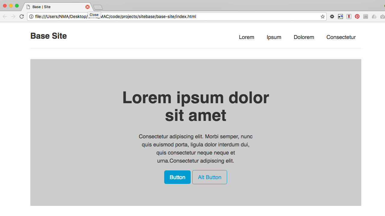 Base Site Structure Screenshot