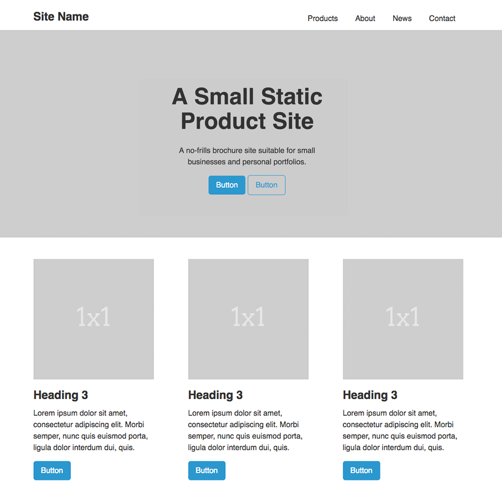 Example Site: Product Site